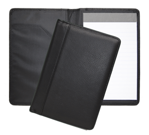 black leather junior padholder